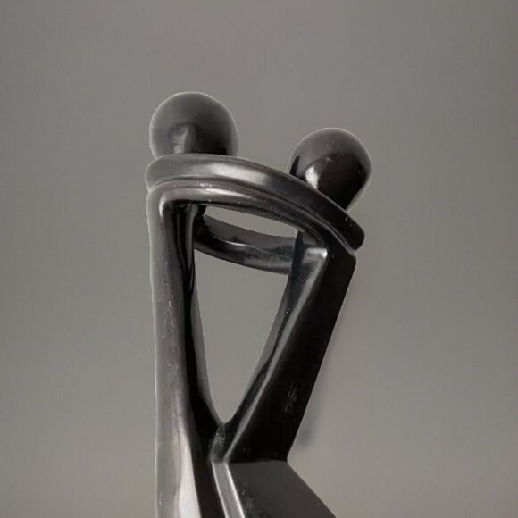 Abstract Hand Carved Kisii Soapstone Couple Figurine Art Sculpture Statue Kenya - Picture 7 of 12